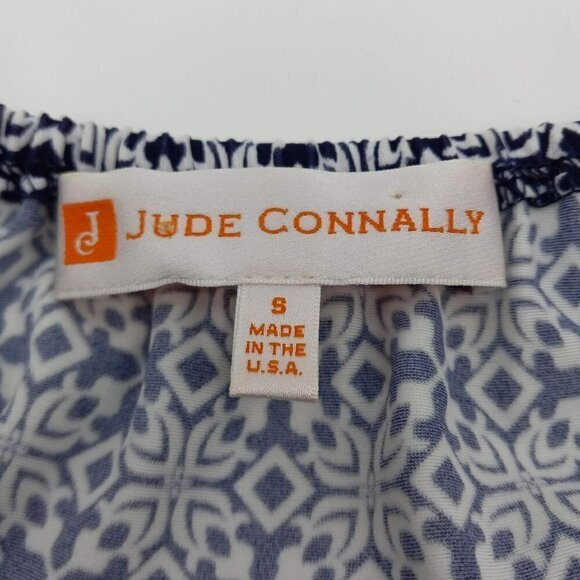 Jude Connally Printed Off The Shoulder Mini Shift Dress Preppy Summer Beach S - Picture 5 of 7